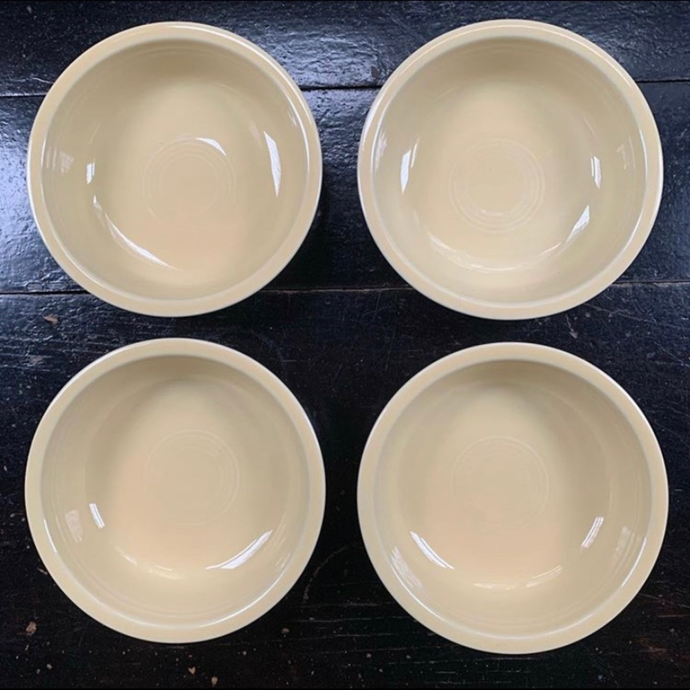 Set of 4 Fiesta Retired Yellow Bowls - 6 7/8”
